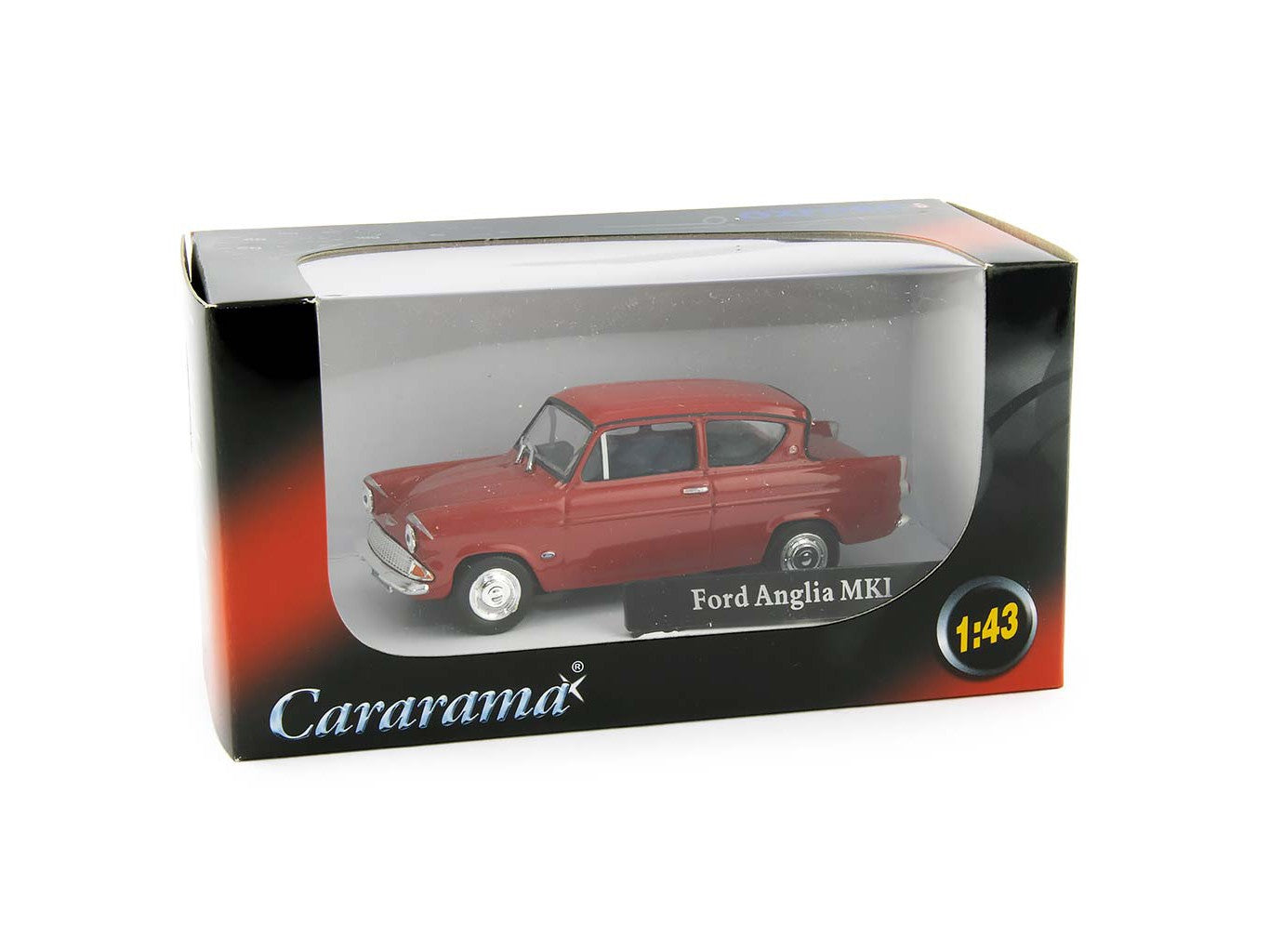 Ford Anglia 105E red - 1:43 Scale Diecast Model Car-Cararama-Diecast Model Centre