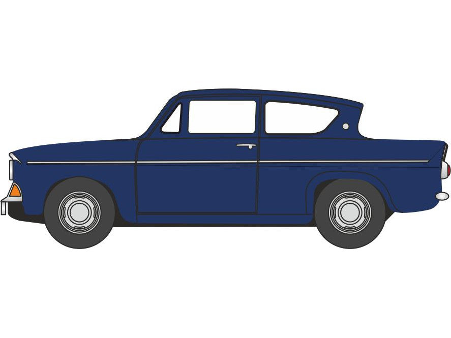 Ford Anglia Ambassador Blue - 1:76 Scale Diecast Model Car-Oxford Diecast-Diecast Model Centre