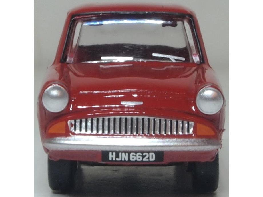 Ford Anglia Monaco Red 1:76 Scale Diecast Car – Oxford Diecast-Oxford Diecast-Diecast Model Centre