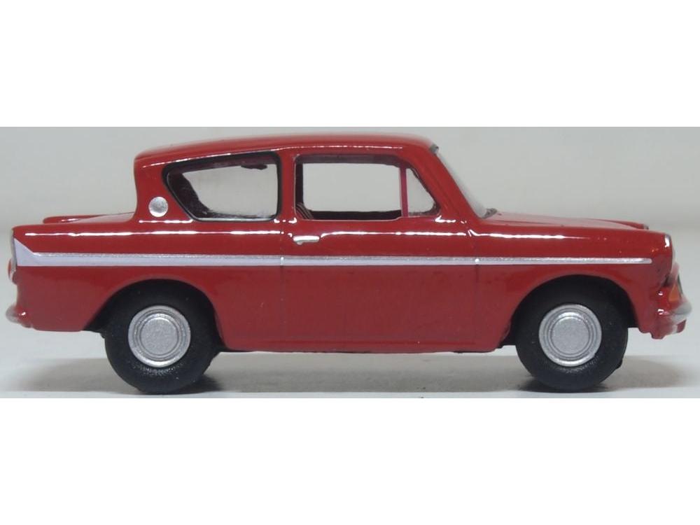 Ford Anglia Monaco Red 1:76 Scale Diecast Car – Oxford Diecast-Oxford Diecast-Diecast Model Centre