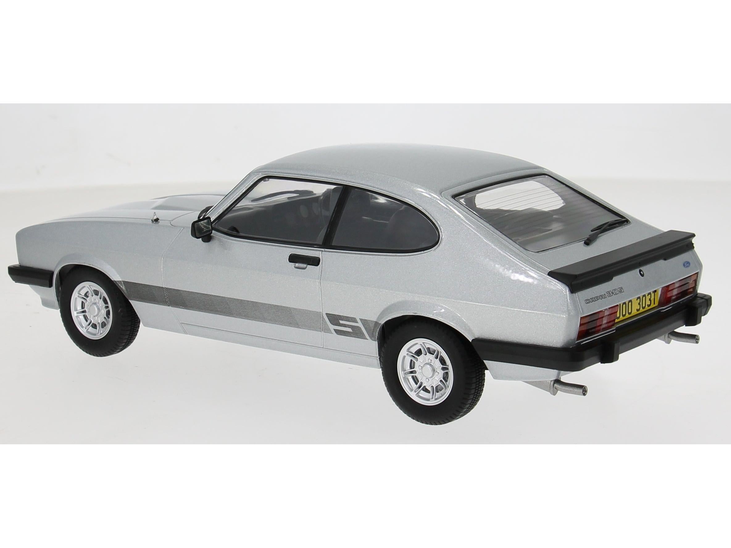 Ford Capri Mk3 3.0 S Strato Silver RHD - UOO 303T - UK Special 500pcs 1:18 Scale Diecast Model Car – Model Car Group-Model Car Group-Diecast Model Centre