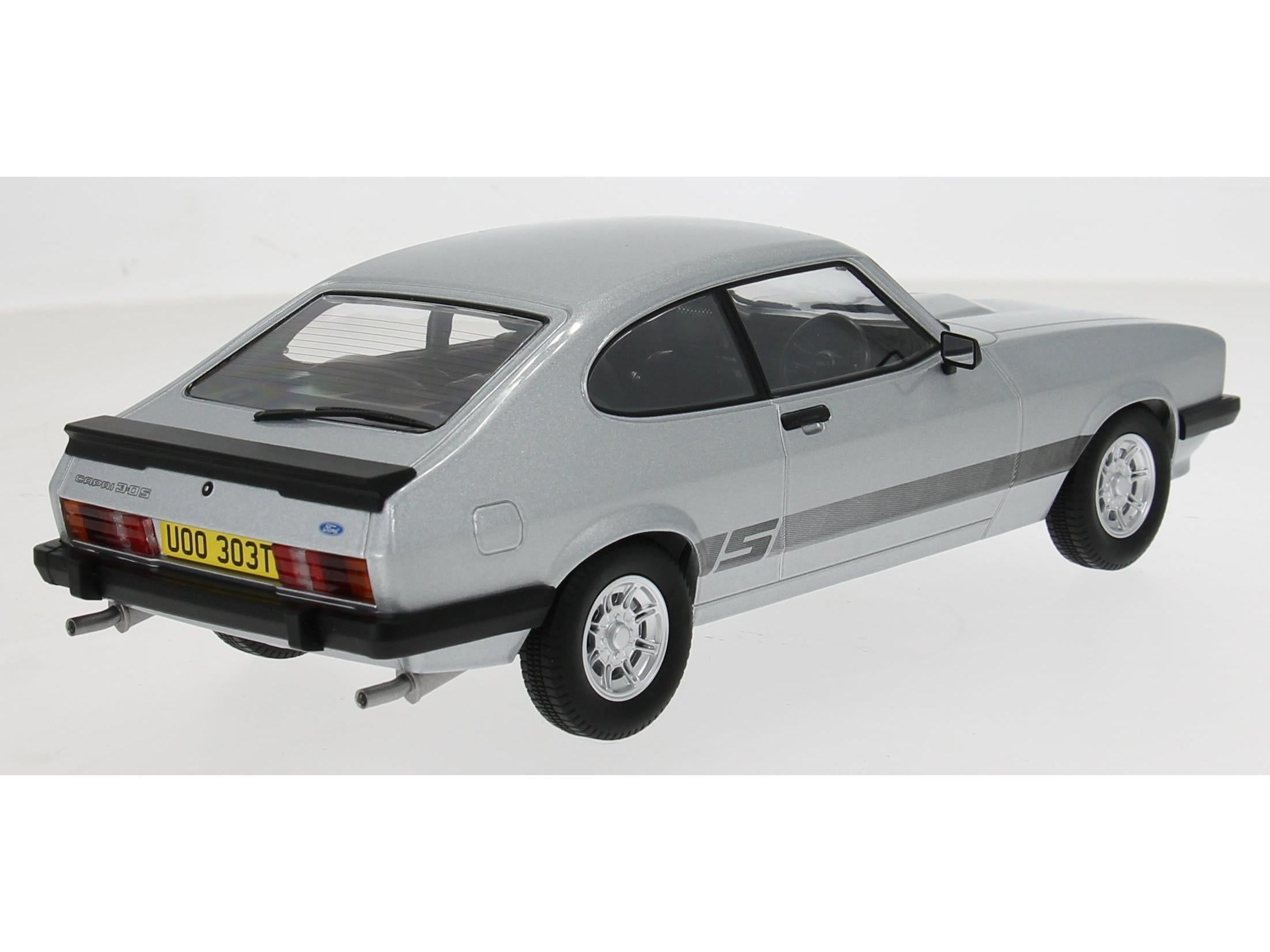 Ford Capri Mk3 3.0 S Strato Silver RHD - UOO 303T - UK Special 500pcs 1:18 Scale Diecast Model Car – Model Car Group-Model Car Group-Diecast Model Centre