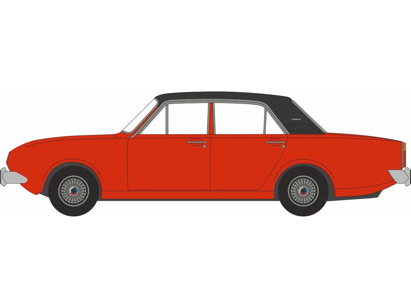 Ford Corsair 2000E Tribune Red 1:76 Scale Diecast Car – Oxford Diecast-Oxford Diecast-Diecast Model Centre