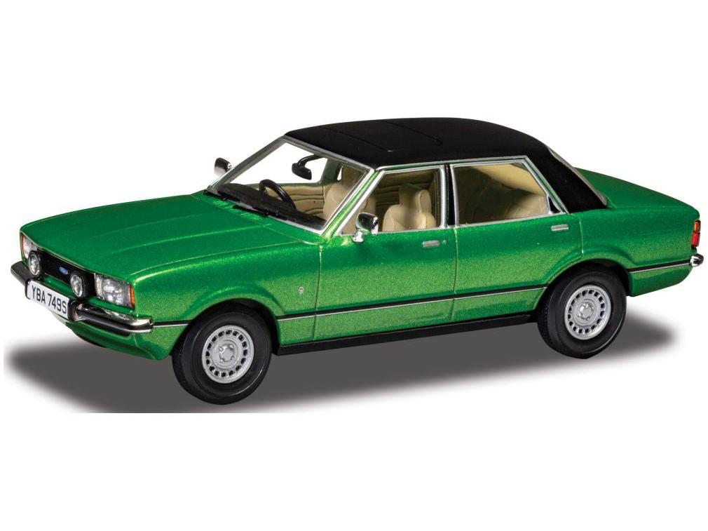Ford Cortina Mk4 2.3 Ghia Regency Green 1:43 Corgi Vanguards Diecast Model Car-Corgi-Diecast Model Centre