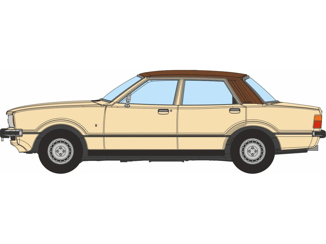 Ford Cortina Mk4 Sierra Beige 1:76 Scale Diecast Car – Oxford Diecast-Oxford Diecast-Diecast Model Centre