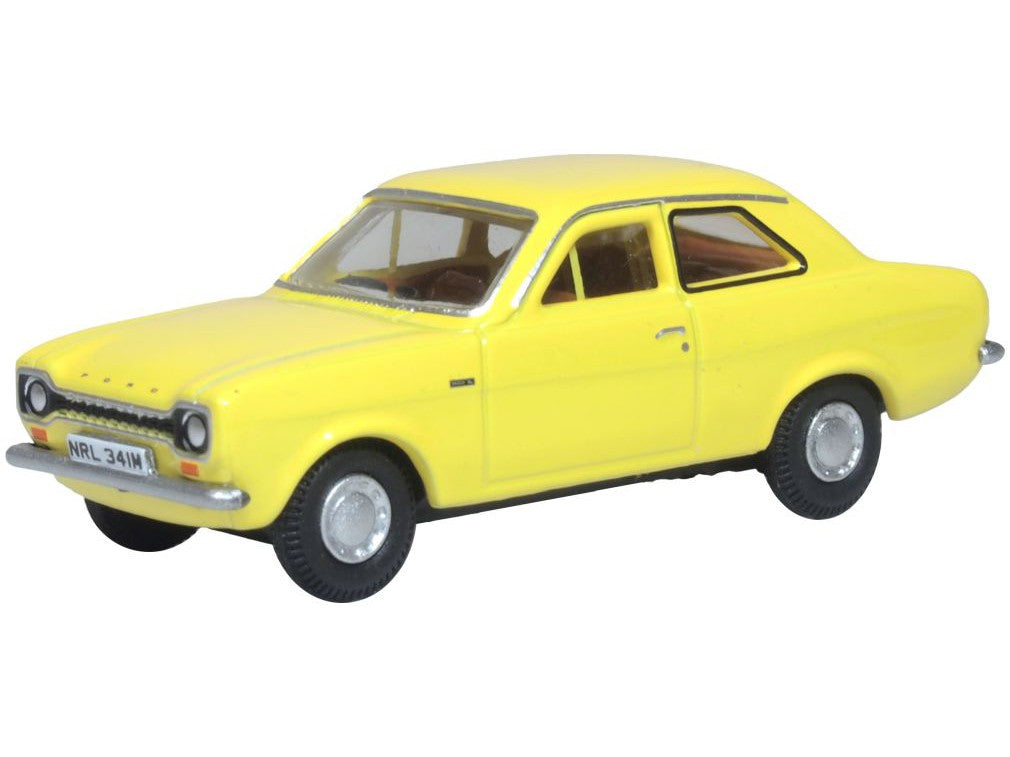 Ford Escort Mk1 Daytona Yellow - 1:76 Scale Model Car-Oxford Diecast-Diecast Model Centre