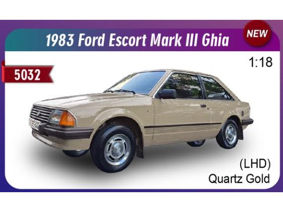 Ford Escort Mk3 Ghia 1981 Gold LHD 1:18 Scale Sun Star Diecast Model Car-Sun Star-Diecast Model Centre