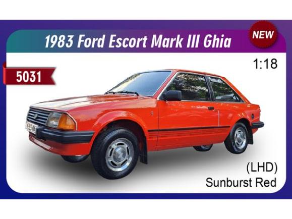 Ford Escort Mk3 Ghia 1981 Red LHD 1:18 Scale Sun Star Diecast Model Car-Sun Star-Diecast Model Centre