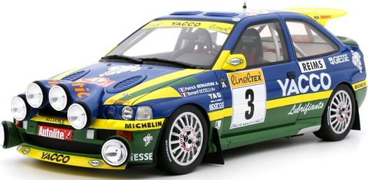 Ford Escort RS Cosworth Blue P.Bernardini Rallye Monte Carlo 1996 1:18 Scale OttOmobile Resin Model-OttOmobile-Diecast Model Centre
