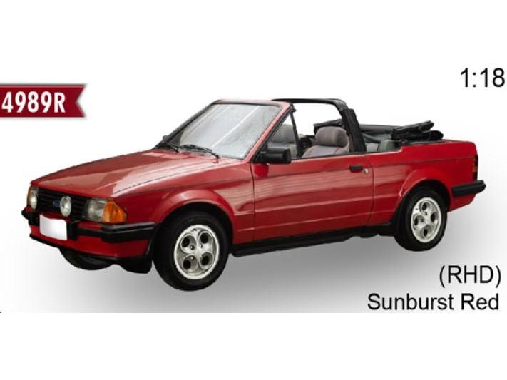 Ford Escort XR3i Cabrio - Sunburst Red (RHD) 1:18 Scale Sun Star Diecast Model Car-Sun Star-Diecast Model Centre
