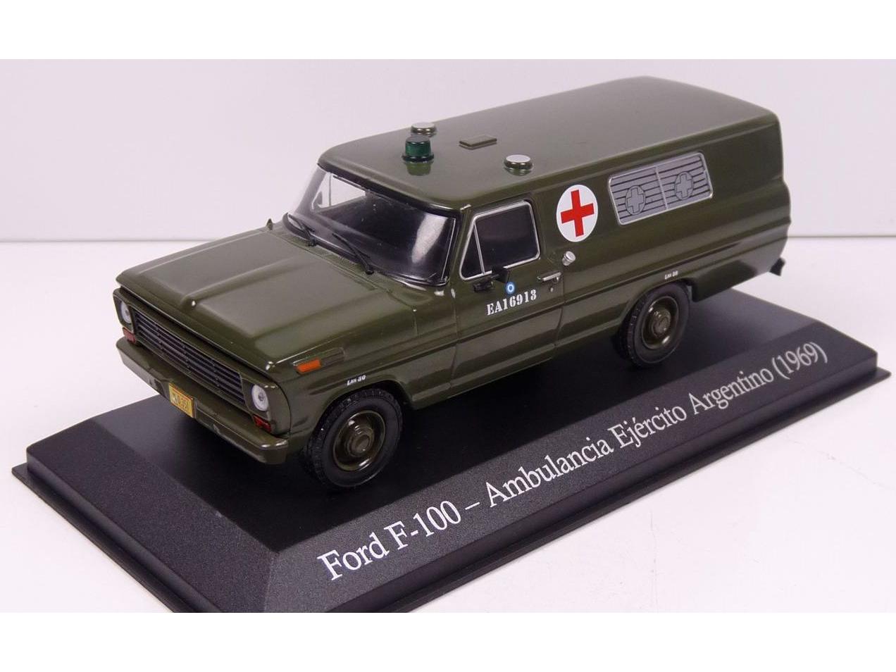 Ford F-100 Ambulancia ejercito Argentio (1969) (Argentina Spec.) 1:43 Scale Diecast Model-Unbranded-Diecast Model Centre
