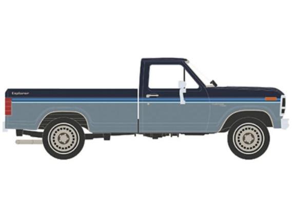 Ford F-150 Custom Dark Blue/Blue 1981 1:64 Scale IXO Diecast Model Pickup-IXO-Diecast Model Centre