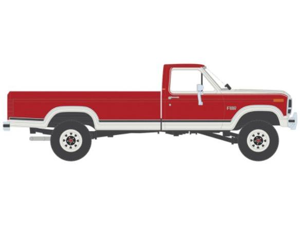 Ford F-250 XLT Lariat Red/White 1984 1:64 Scale IXO Diecast Model Pickup-IXO-Diecast Model Centre