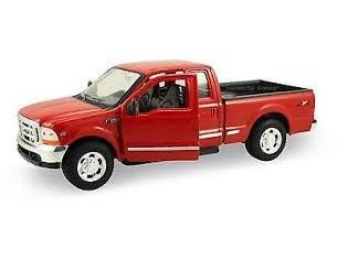 Ford F-350 Pickup 1999 Red 1:24 Scale Welly Diecast Model-Welly-Diecast Model Centre