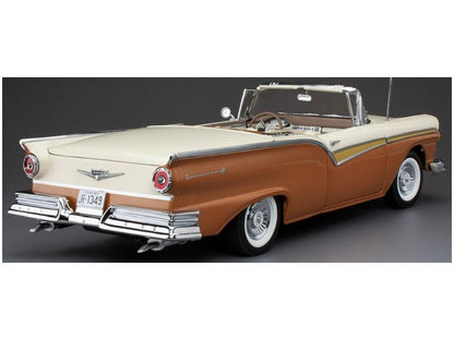 Ford Fairlane 500 Skyliner Bronze Colonial White 1957 1:18 Scale Sun Star Diecast Model Car-Sun Star-Diecast Model Centre