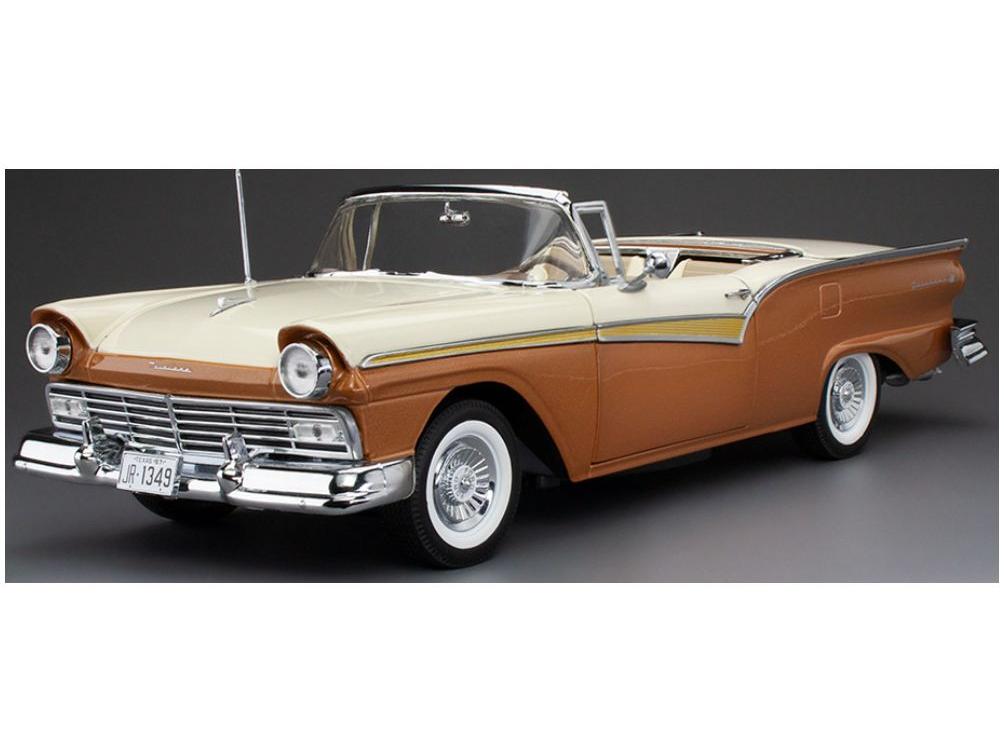 Ford Fairlane 500 Skyliner Bronze Colonial White 1957 1:18 Scale Sun Star Diecast Model Car-Sun Star-Diecast Model Centre