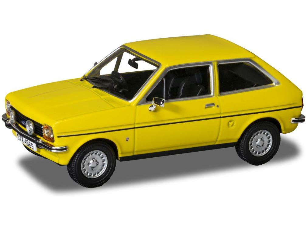 Ford Fiesta MkI 1.3 Ghia Signal Yellow 1:43 Scale Corgi Vanguards Diecast Model-Corgi-Diecast Model Centre