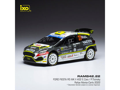 Ford Fiesta R5 MK II #27 WRC Monte Carlo 2022 E.Cais/P.Tisinsky 1:43 Scale IXO Diecast Model Car-IXO-Diecast Model Centre