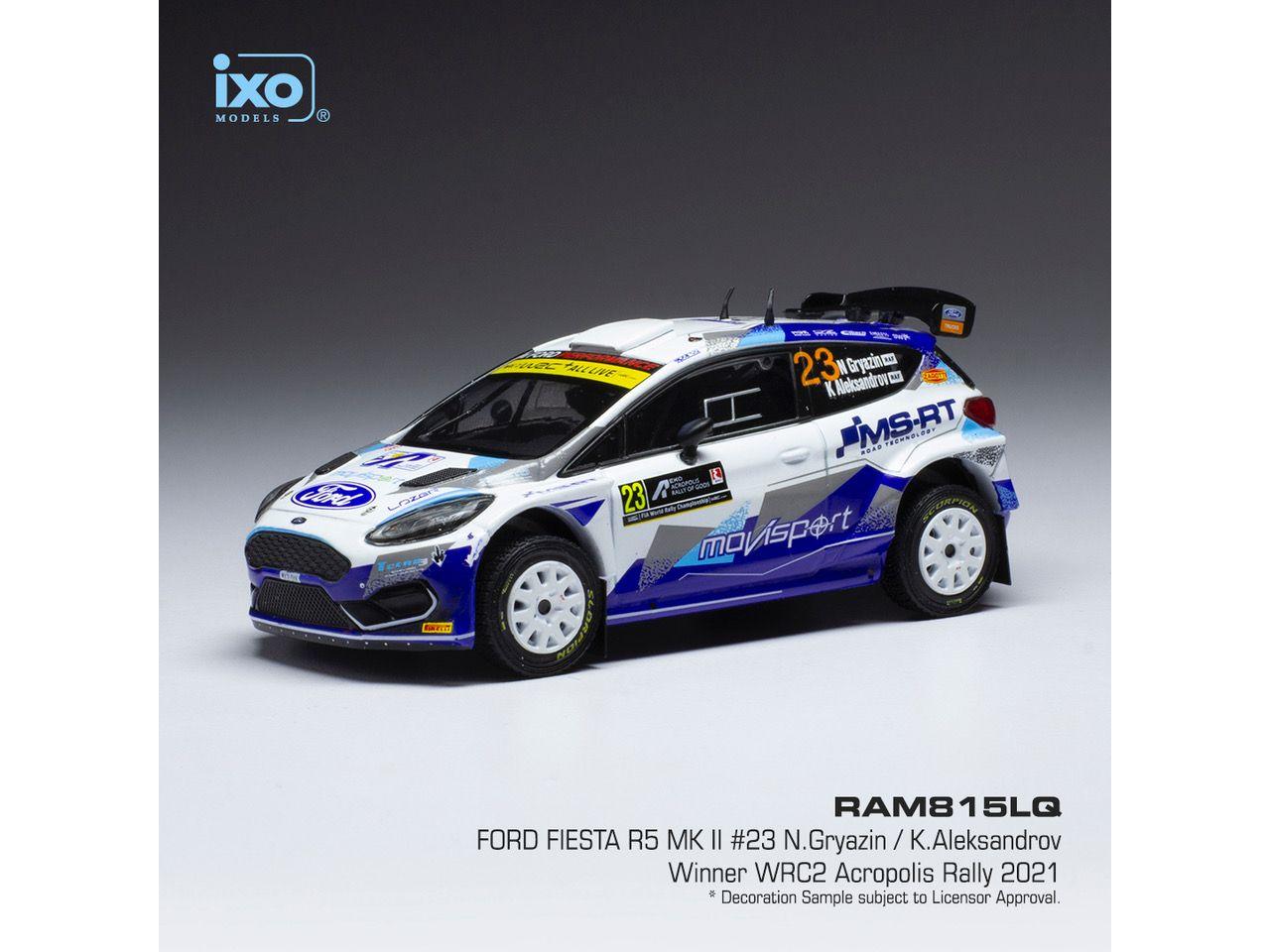 Ford Fiesta R5 MkII #23 MoviSport WRC2 Acropolis 2021 N.Gryazin/K.Aleksandrov 1:43 Scale IXO Diecast Model Car-IXO-Diecast Model Centre