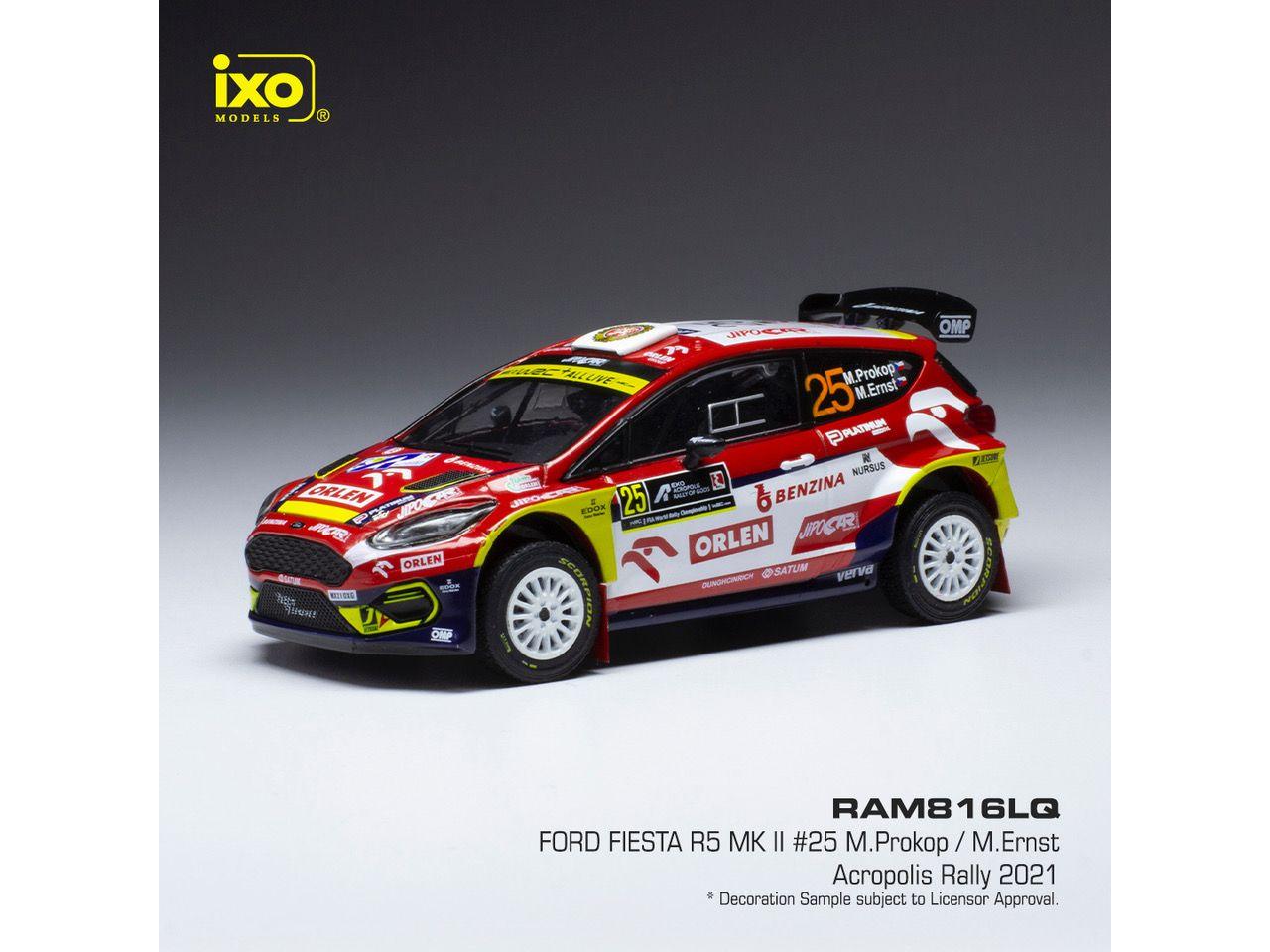 Ford Fiesta R5 MkII #25 Orlen Rally Acropolis 2021 M.Prokop/M.Ernst 1:43 Scale IXO Diecast Model Car-IXO-Diecast Model Centre
