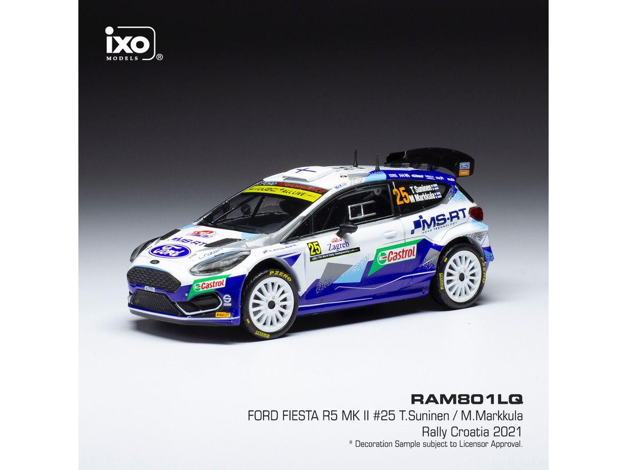 Ford Fiesta R5 MkII #25 Rally Croatia 2021 T.Suninen/M.Markkula 1:43 Scale IXO Diecast Model Car-IXO-Diecast Model Centre