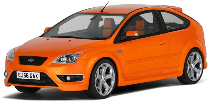 Ford Focus Mk2 ST 2.5 2006 (RHD) Electric Orange 1:18 Scale OttOmobile Resin Model-OttOmobile-Diecast Model Centre