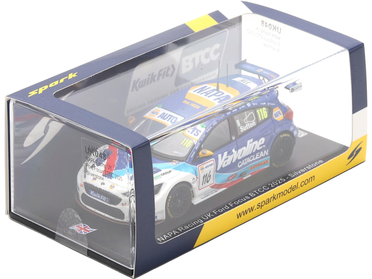 Ford Focus NAPA Racing UK #116 BTCC Silverstone 2025 Ashley Sutton Limited 500 pcs 1:43 Scale Resin Car – Spark-Spark-Diecast Model Centre