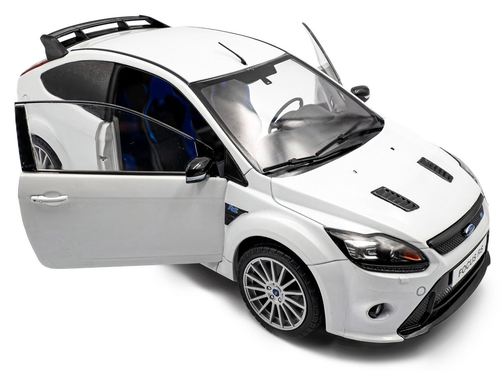 Ford Focus RS Mk2 2009 Frozen White Metallic 1:18 Scale Solido Diecast Model-Solido-Diecast Model Centre
