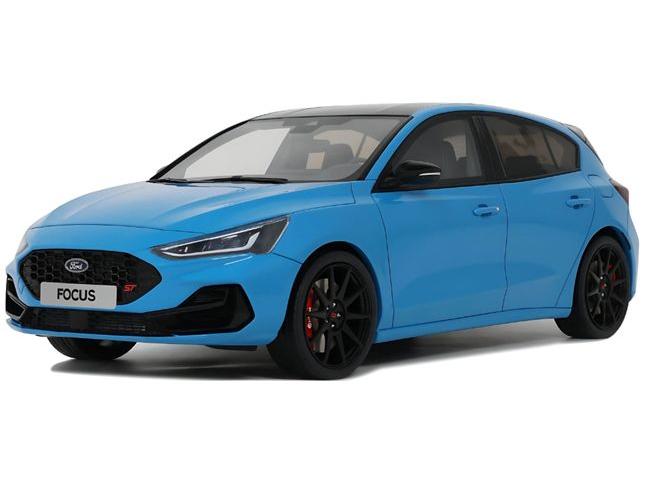 Ford Focus ST Edition 2024 Azure Blue 1:18 Scale OttOmobile Resin Model-OttOmobile-Diecast Model Centre