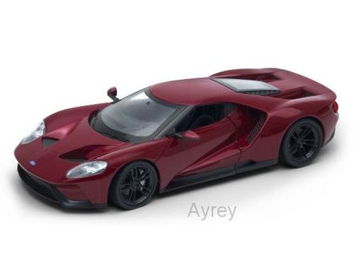 Ford GT Metallic Red 1:24 Scale Welly Diecast Model-Welly-Diecast Model Centre