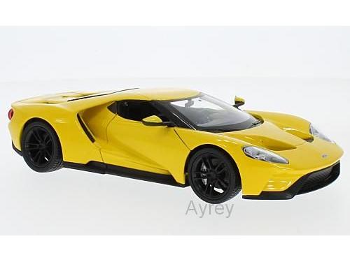 Ford GT Yellow 1:24 Scale Welly Diecast Model-Welly-Diecast Model Centre