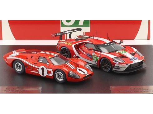 Ford GT40 #1 1967 and Ford GT #67 2019 2 Car Set 24h Le Mans 1:43 Scale IXO Diecast Model Car-IXO-Diecast Model Centre
