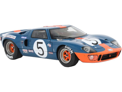 Ford GT40 Mk1 Dark Blue and Orange 1968 1:18 Scale Diecast Car – Solido-Solido-Diecast Model Centre