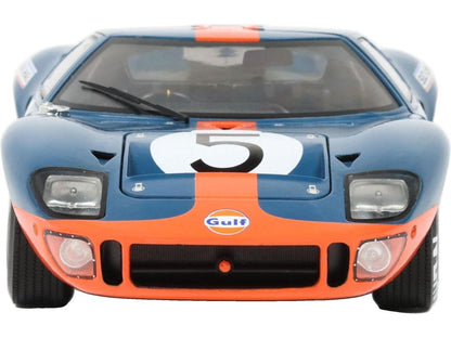 Ford GT40 Mk1 Dark Blue and Orange 1968 1:18 Scale Diecast Car – Solido-Solido-Diecast Model Centre