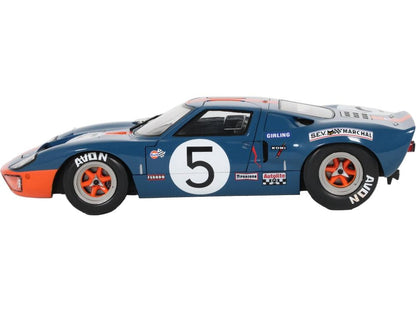 Ford GT40 Mk1 Dark Blue and Orange 1968 1:18 Scale Diecast Car – Solido-Solido-Diecast Model Centre