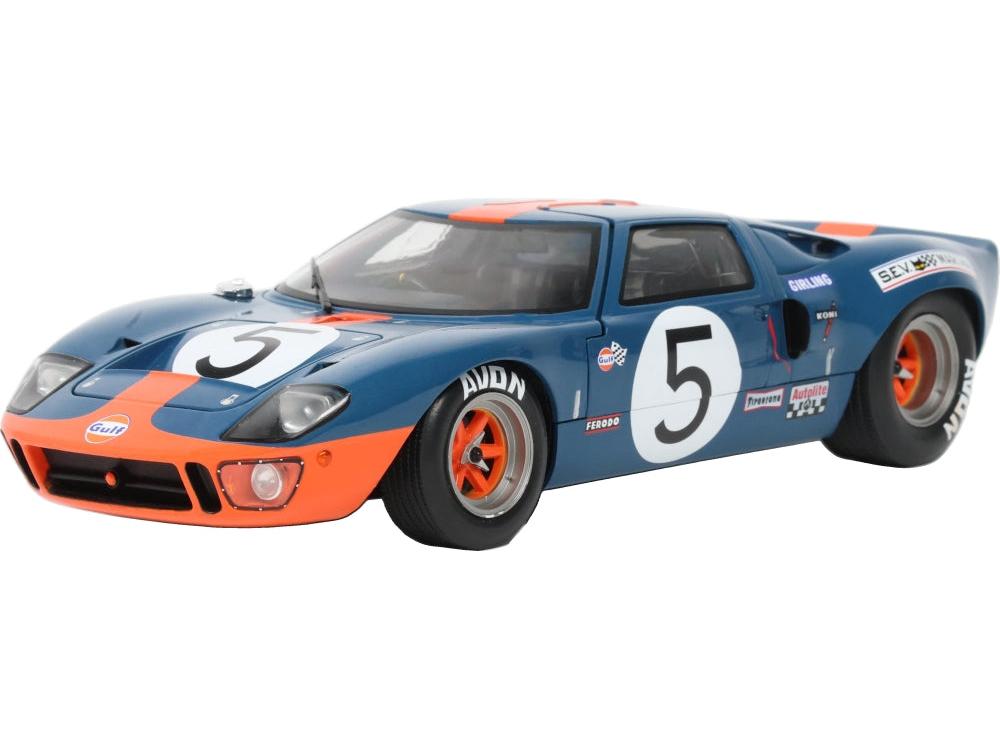 Ford GT40 Mk1 Dark Blue and Orange 1968 1:18 Scale Diecast Car – Solido-Solido-Diecast Model Centre
