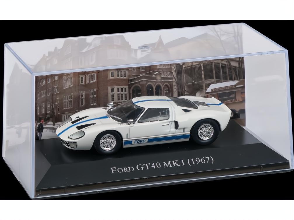 Ford GT40 Mk1 White 1967 1:43 Scale Unbranded Diecast Model Car-Unbranded-Diecast Model Centre