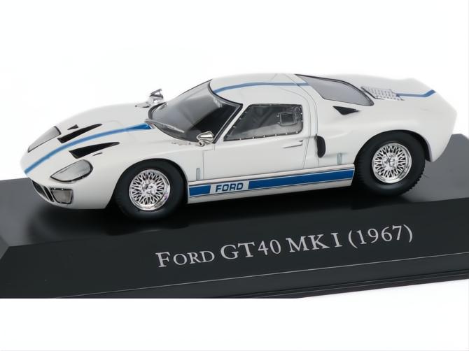 Ford GT40 Mk1 White 1967 1:43 Scale Unbranded Diecast Model Car-Unbranded-Diecast Model Centre