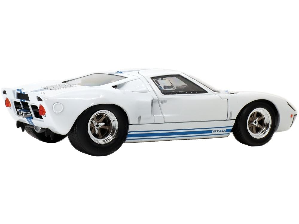 Ford GT40 Mk1 White/Blue Stripes 1968 1:18 Scale Diecast Car – Solido-Solido-Diecast Model Centre