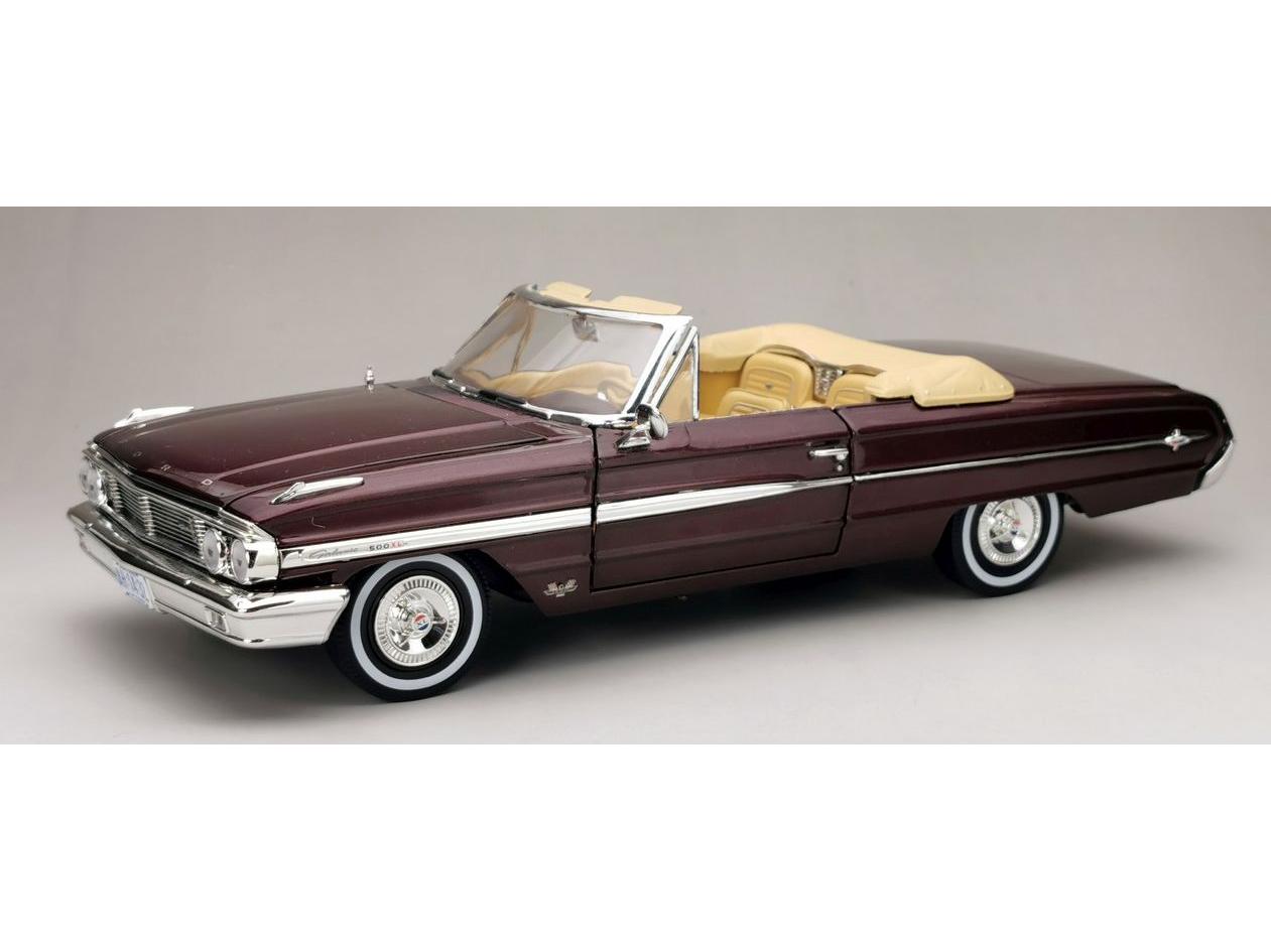 Ford Galaxie 500 XL Convertible Dark Red 1964 1:18 Scale Sun Star Diecast Model Car-Sun Star-Diecast Model Centre