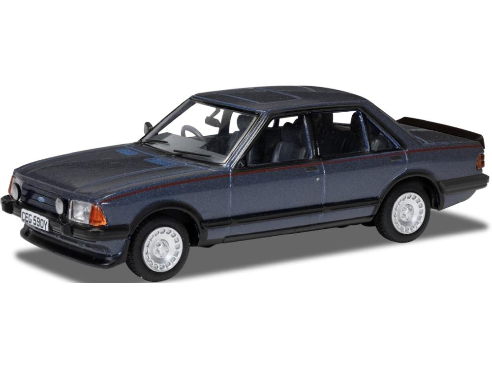 Ford Granada Mk2 2.8 Injection Caspian Blue 1:43 Scale Diecast Car – Corgi-Corgi-Diecast Model Centre