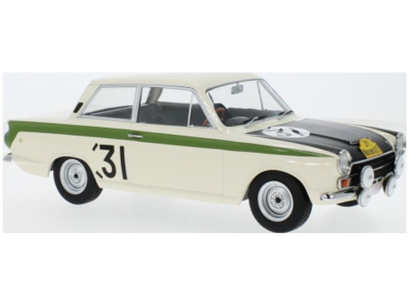 Ford Lotus Cortina Mk1 #31 Marathon de la Route 1966 J Ickx/G Staepelaere - 1:18 Scale Model Car-Model Car Group-Diecast Model Centre