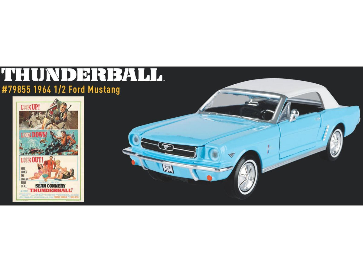 Ford Mustang 1964 1/2 Thunderball 'James Bond 60th Anniversary' 1:24 Scale Diecast Car – Motormax-Motormax-Diecast Model Centre