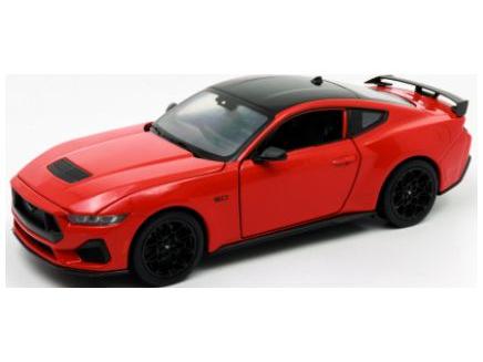 Ford Mustang 2024 Red 1:24 Scale Welly Diecast Model-Welly-Diecast Model Centre