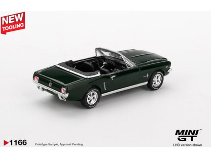 Ford Mustang Convertible 1964 Highland Green (LHD) 1:64 Scale Diecast Model Car – MINI GT-MINI GT-Diecast Model Centre