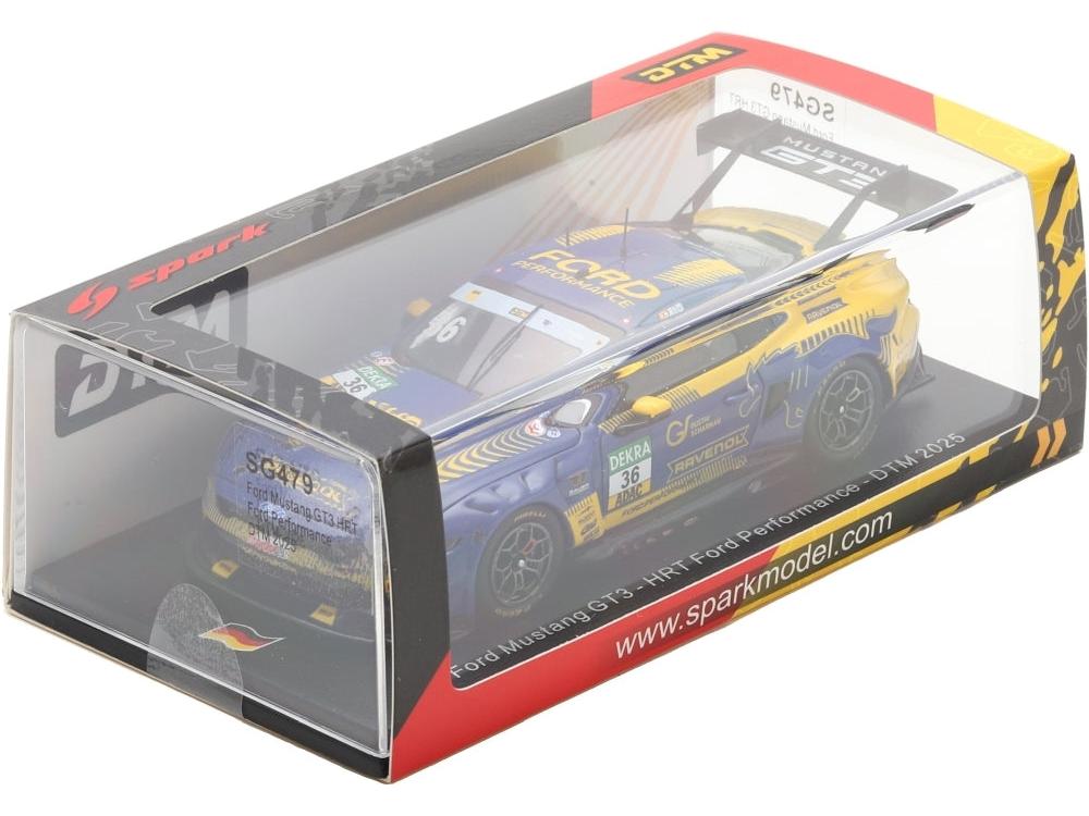 Ford Mustang GT3 HRT Ford Performance #36 DTM 2025 Arjun Maini Limited 300pcs 1:43 Scale Resin Car – Spark-Spark-Diecast Model Centre