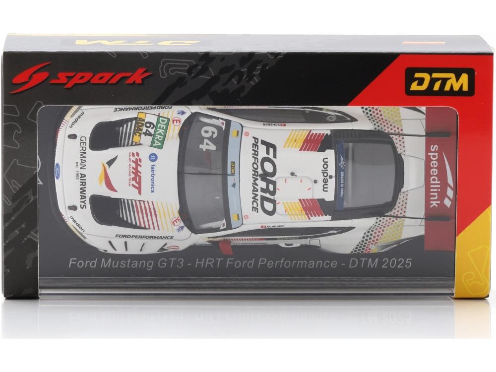 Ford Mustang GT3 HRT Ford Performance #64 DTM 2025 Fabio Scherer Limited 300pcs 1:43 Scale Resin Car – Spark-Spark-Diecast Model Centre