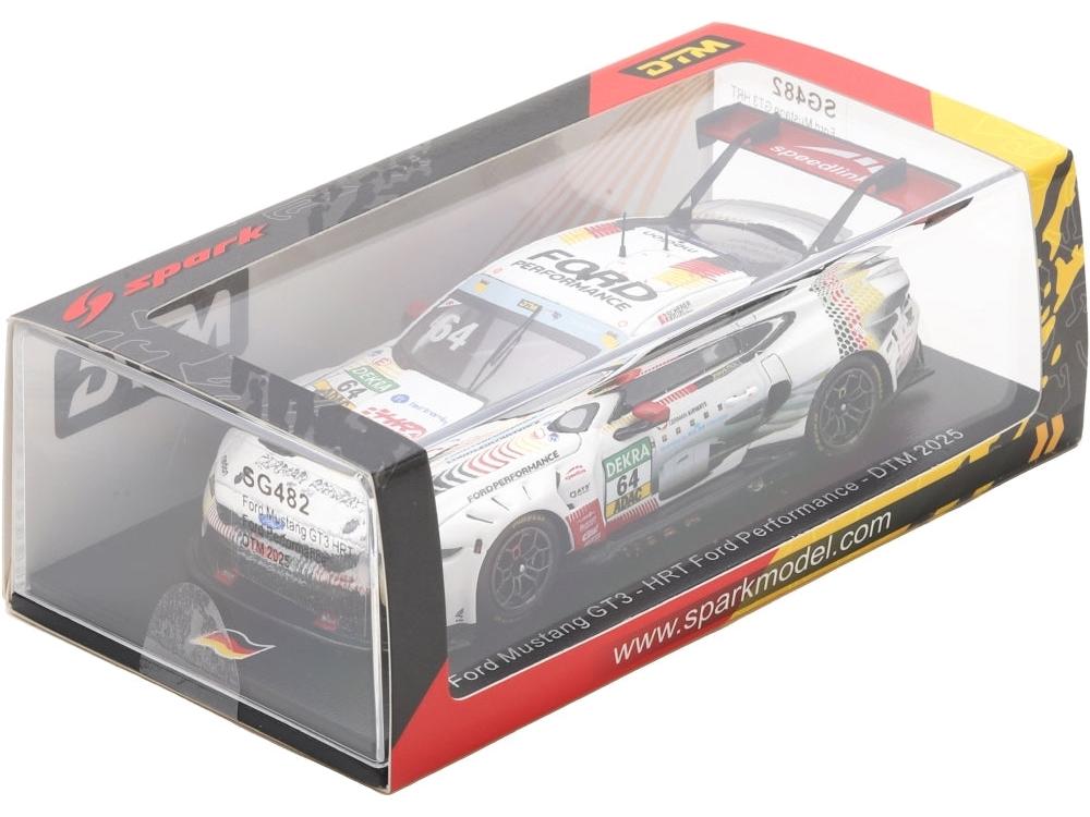 Ford Mustang GT3 HRT Ford Performance #64 DTM 2025 Fabio Scherer Limited 300pcs 1:43 Scale Resin Car – Spark-Spark-Diecast Model Centre