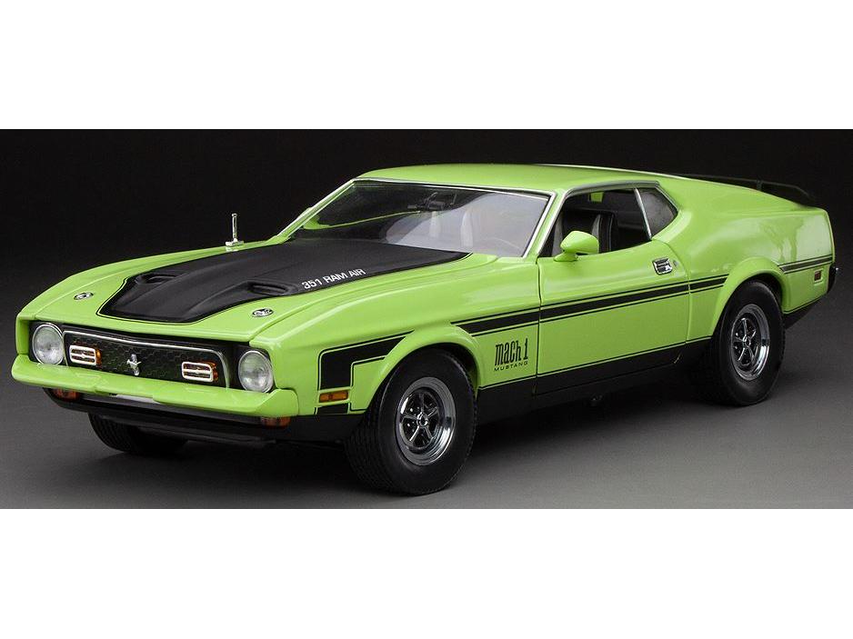 Ford Mustang Mach 1 1971 Grabber Lime 1:18 Scale Sun Star Diecast Model Car-Sun Star-Diecast Model Centre
