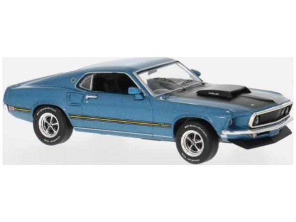 Ford Mustang Mach 1 Blue 1969 1:43 Scale IXO Diecast Model Car-IXO-Diecast Model Centre
